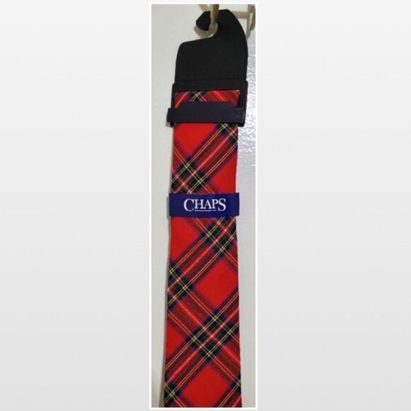 New Men Red Plaid Necktie Acce - Picture 2 of 14
